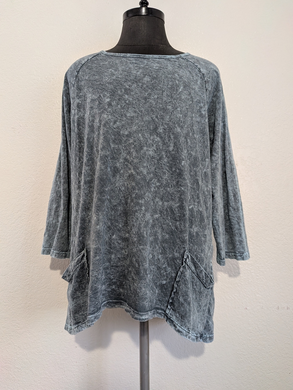 Jess & Jane Washed Blue Cotton Oversized Women’s Tunic Top XL
